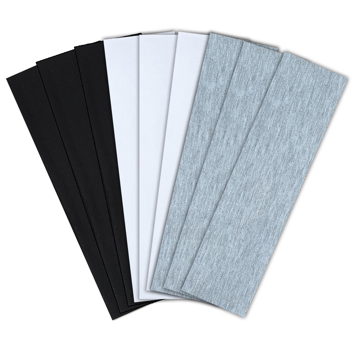 Assorted Solid Color Fabric Headbands 9 Piece Set - Image 9